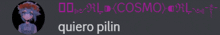 a picture of a girl in a circle with the words quiero pilin below it