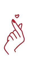a drawing of a hand making a heart sign