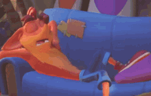 Crash Bandicoot Sleeping GIF - Crash Bandicoot Sleeping Couch GIFs