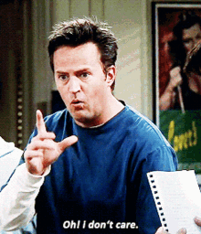 Friends Chandler Bing GIF - Friends Chandler Bing Oh I Dont Care GIFs