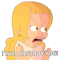 I Will Destroy You Lola Skumpy Sticker - I Will Destroy You Lola Skumpy Big Mouth Stickers