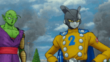 a cartoon character with the number 2 on their chest