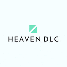 a logo for heaven dlc with a green square and a diagonal line in the middle .