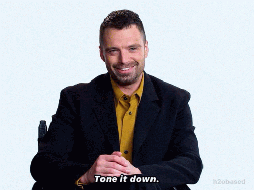 Sebastian Stan Tone It Down GIF - Sebastian Stan Tone It Down H2obased ...