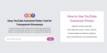 a screenshot of a youtube comment picker tool