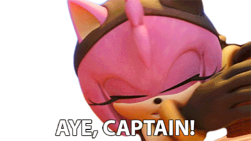 Aye Captain Amy Rose Sticker - Aye Captain Amy Rose Sonic Prime Stickers