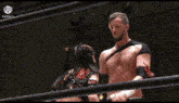 two men are fighting in a boxing ring and the caption reads capcut
