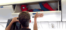 Spider Man Airplane GIF - Spider Man Airplane Marvel GIFs