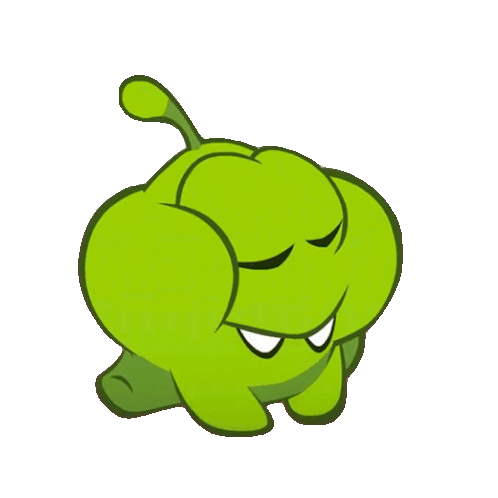 Chewing Om Nom Sticker - Chewing Om Nom Cut The Rope Stickers