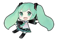 hatsune miku is a cartoon character with green hair and blue eyes
