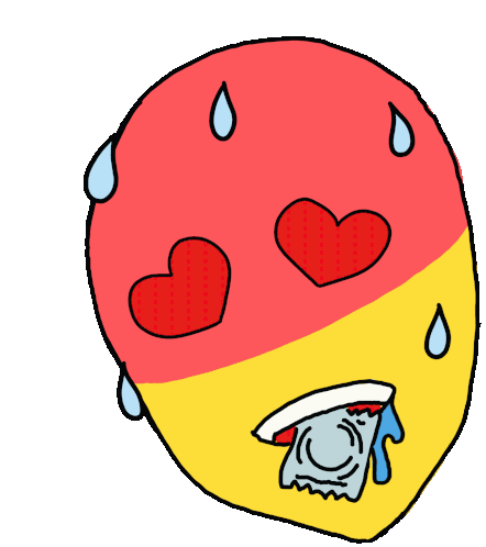 Hornyheart Rubber Sticker - Hornyheart Horny Heart Stickers