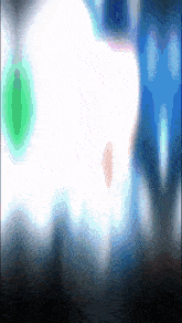 a blue and white background with a green circle in the middle of it