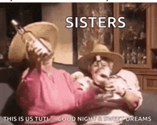 Sisters Love Happy GIF - Sisters Love Happy Drink GIFs