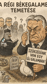 a cartoon of a man holding a sign that says ' a regi bekegalame temetese '