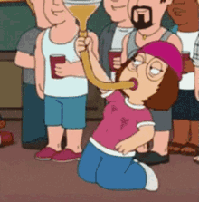 Meg Griffin Family Guy GIF - Meg Griffin Family Guy Drinking GIFs