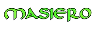 a green and black logo that says masiero