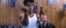 Beer Bottle Beer GIF - Beer Bottle Beer Martial Arts GIFs