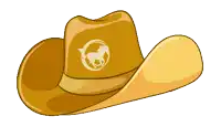 a cowboy hat with a horse on the front