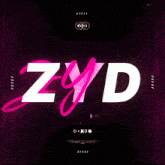a zyd logo is displayed on a dark purple background