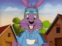 Dr Rabbit Scary GIF - Dr Rabbit Scary Plaque Monsters GIFs