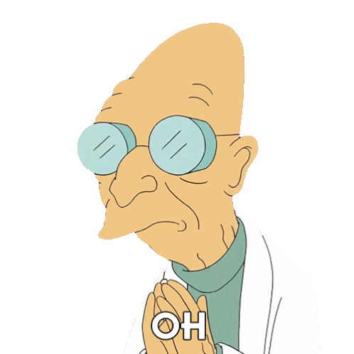 Oh Professor Hubert J Farnsworth Sticker - Oh Professor Hubert J Farnsworth Futurama Stickers