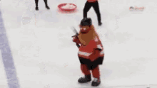 gritty flyers mascot fall ouch