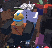 a screenshot of a game with the name builderoutch at the top