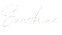 a white background with the word sunshine written in gold