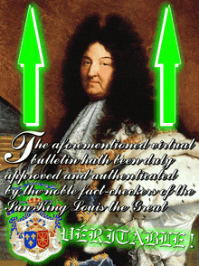 a poster with a portrait of king louis the great and the words heritage
