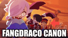 a picture of a cartoon character with the words fangdraco canon on the bottom