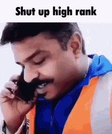 shut up high rank indian indian man shushing