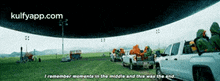 a screenshot of a movie with the words " i remember moments in the middle and this was the end " on the bottom