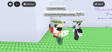 a screenshot of a video game that says content deleted on the top
