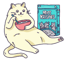 Breakfast Cats GIF - Breakfast Cats Mice Krispies GIFs