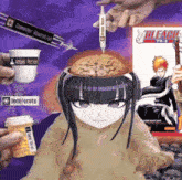 a person is holding a syringe that says attack beast
