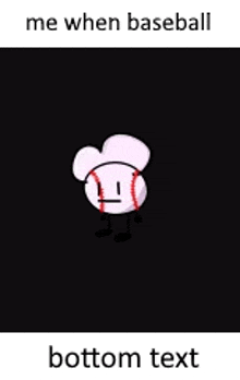 a baseball with a chef 's hat on is on a black background with a bottom text .