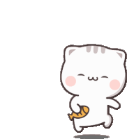 Cutie Cat Chan Walking Sticker - Cutie Cat Chan Walking Stroll Stickers
