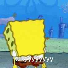 a cartoon of spongebob saying 