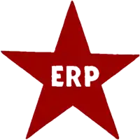a red star that says erp on it