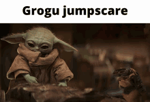 Grogu Baby Yoda GIF - Grogu Baby Yoda Jumpscare GIFs
