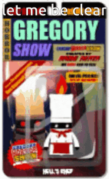 a poster for the gregory show shows a chef holding a candle