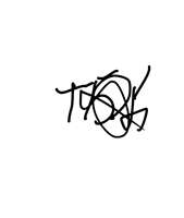 a black and white drawing of the letters t and k on a white background