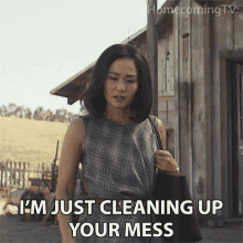 Im Just Cleaning Up Your Mess Hong Chau GIF - Im Just Cleaning Up Your Mess Hong Chau Audrey Temple GIFs