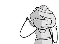 a black and white drawing of a woman with a hat