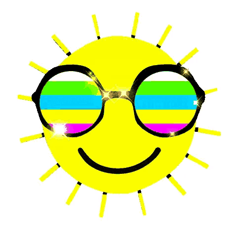 Amazon.com: Cool Chilling Bright Shining Sun Cartoon Emoji Vinyl Decal  Sticker (12