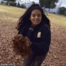 Rio Real Friends GIF - Rio Real Friends Brittney Burries You With Leaves GIFs