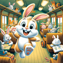 Train Rabbit GIF - Train Rabbit Cute GIFs