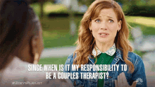 Since When Is It My Responsibility To Be A Couples Therapist Jane Levy GIF - Since When Is It My Responsibility To Be A Couples Therapist Jane Levy Zoey Clarke GIFs