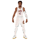a cartoon of a basketball player wearing a jersey that says cavs 45