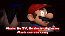 Smg4 Mario GIF - Smg4 Mario No Tv No Electricity Makes Mario Coo Coo Crazy GIFs